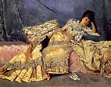 Lady On A Pink Divan by Julius LeBlanc Stewart